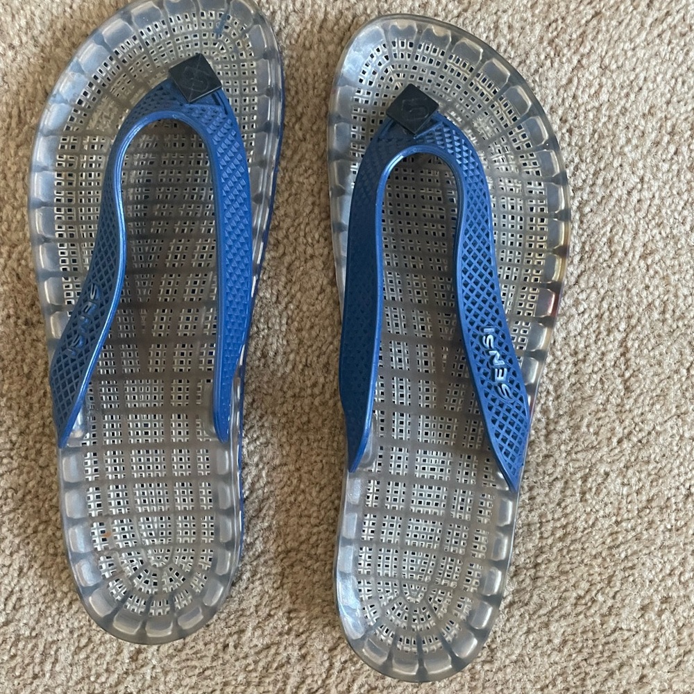Blue and Gray SEAS Women's Flip Flops